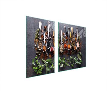 TMK STAKLENI TANJUR i DASKA ZA REZANJE 100x52 ZAČINI