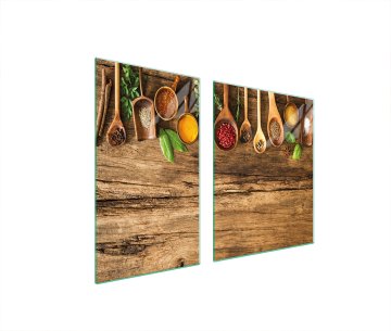 TMK STAKLENI TANJUR i DASKA ZA REZANJE 100x52 ZAČINI