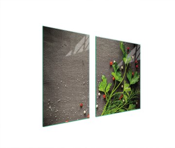 TMK STAKLENI TANJUR I DASKA ZA REZANJE 100x52 PAPAR