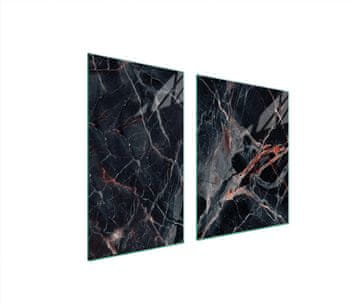 TMK STAKLENI TANJUR I DASKA ZA REZANJE 100x52 MRAMOR