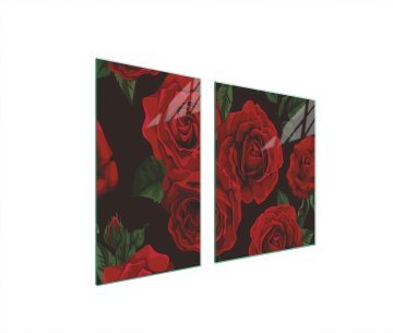 TMK STAKLENI TANJUR I DASKA ZA REZANJE 100x52 RUŽE