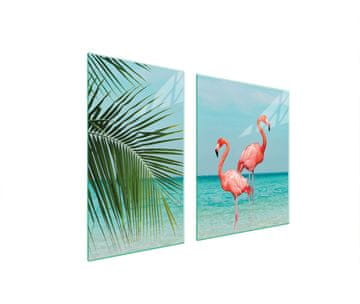 TMK STAKLENI TANJUR I DASKA ZA REZANJE 100x52 FLAMINGO