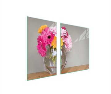 TMK STAKLENI TANJUR I DASKA ZA REZANJE 100x52 CVIJEĆE