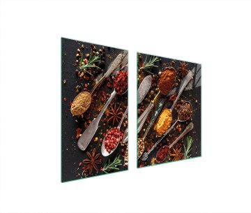 TMK STAKLENI TANJUR i DASKA ZA REZANJE 100x52 ZAČINI