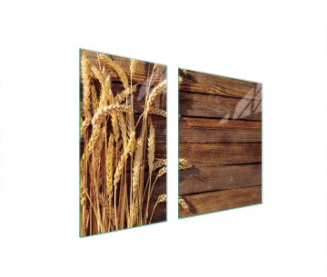 TMK STAKLENI TANJUR I DASKA ZA REZANJE 100x52 PŠENICA