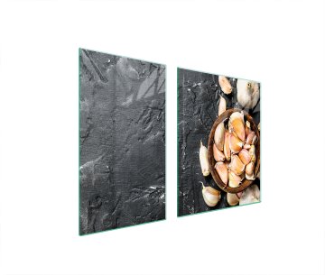 TMK STAKLENI TANJUR I DASKA ZA REZANJE 100x52 ČEŠNJAK