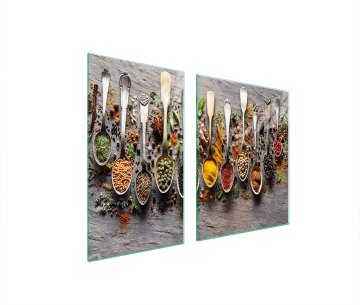 TMK STAKLENI TANJUR i DASKA ZA REZANJE 100x52 ZAČINI