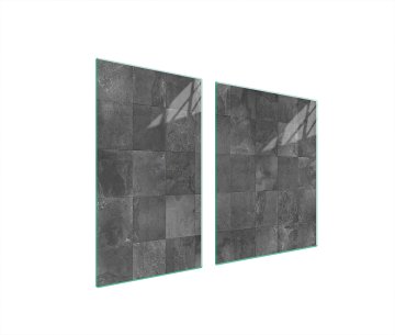 TMK STAKLENI TANJUR I DASKA ZA REZANJE 100x52 SIVI