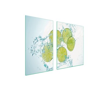 TMK STAKLENI TANJUR I DASKA ZA REZANJE 100x52 LIME