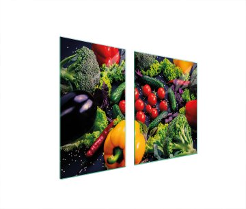 TMK STAKLENI TANJUR I DASKA ZA REZANJE 100x52 POVRĆE