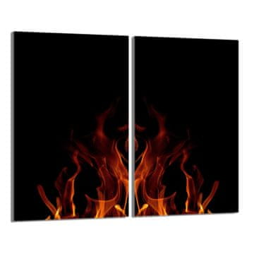 TMK Staklena zaštitna ploča za štednjak 2x30x52 Fire