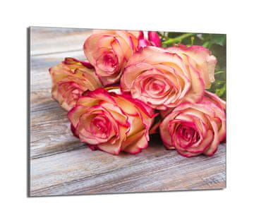 TMK Staklena zaštitna ploča za štednjak 60x52 Rose