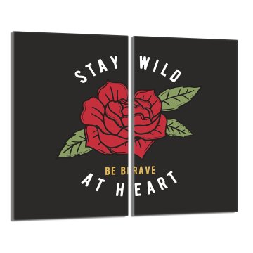 TMK Staklena zaštitna ploča za štednjak 2x30x52 Rose