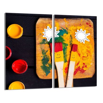 TMK Staklena zaštitna ploča za štednjak 2x30x52 Smile