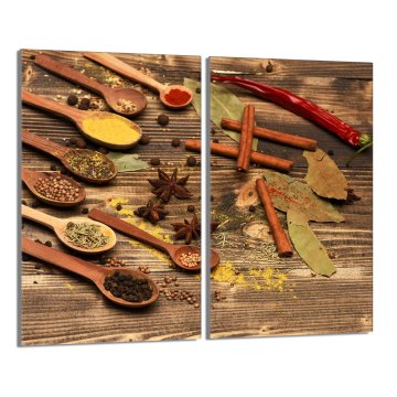 TMK Staklena zaštitna ploča za štednjak 2x30x52 Začini