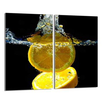 TMK Staklena zaštitna ploča za štednjak 2x30x52 Limun