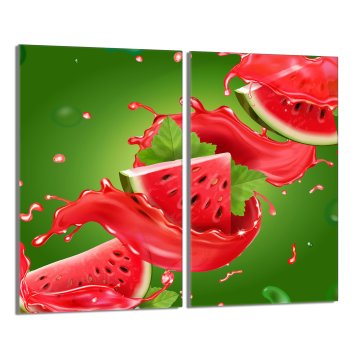 TMK Staklena zaštitna ploča za štednjak 2x30x52 Lubenica