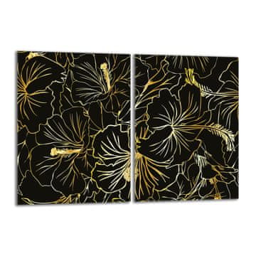 TMK Zaštitnik za staklenu ploču za štednjak 2x40x52 Cvijeće