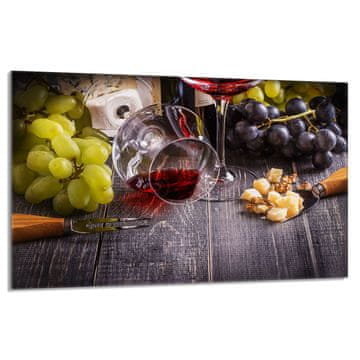 TMK Staklena zaštitna ploča za štednjak 80x52 Vino