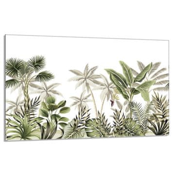 TMK Staklena zaštitna ploča za štednjak 80x52 Leaves