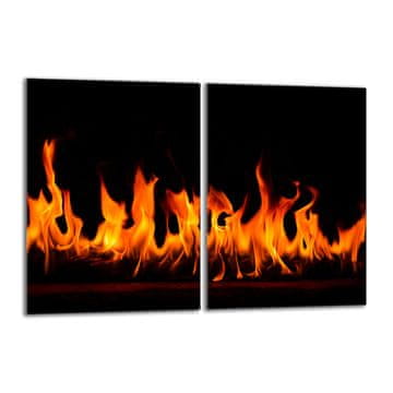 TMK Staklena zaštitna ploča za štednjak 2x40x52 Fire