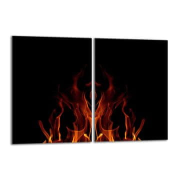 TMK Staklena zaštitna ploča za štednjak 2x40x52 Fire
