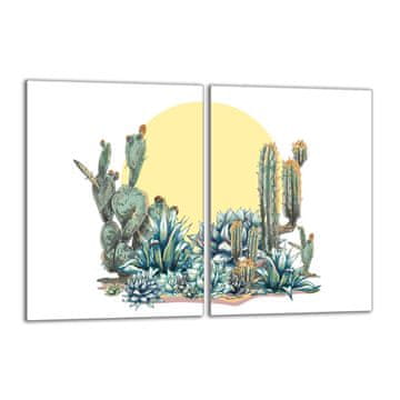TMK Zaštitna staklena ploča za štednjak 2x40x52 Cactus