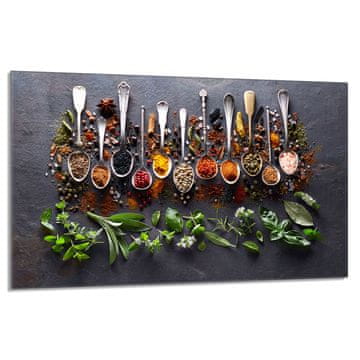 TMK Staklena zaštitna ploča za štednjak 80x52 Začini