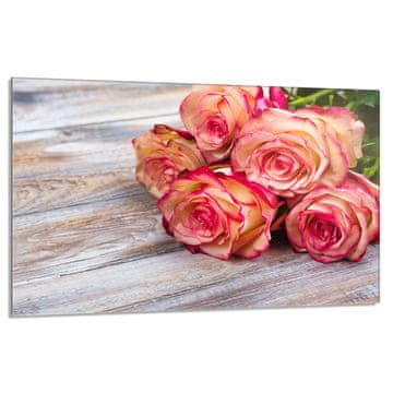 TMK Staklena zaštitna ploča za štednjak 80x52 Rose