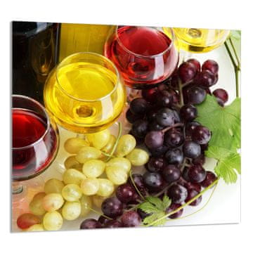 TMK STAKLENA PLOČA ZA KUHINJU 65x60 Vino