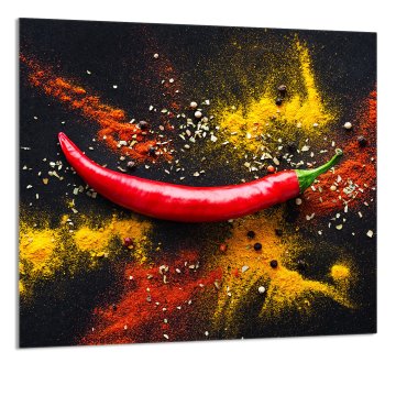 TMK STAKLENA PLOČA ZA KUHINJU 65x60 Chilli