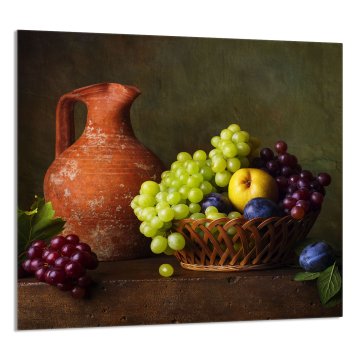 TMK STAKLENA PLOČA ZA KUHINJU 65x60 Grožđe