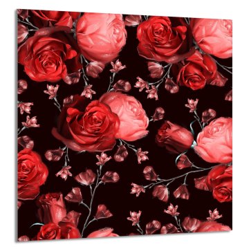 TMK STAKLENA PLOČA ZA KUHINJU 60x65 Roses