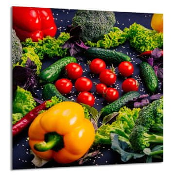TMK STAKLENA PLOČA ZA KUHINJU 60x65 Povrće