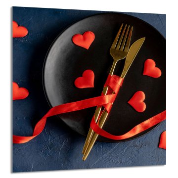 TMK STAKLENA PLOČA ZA KUHINJU 60x65 Srce