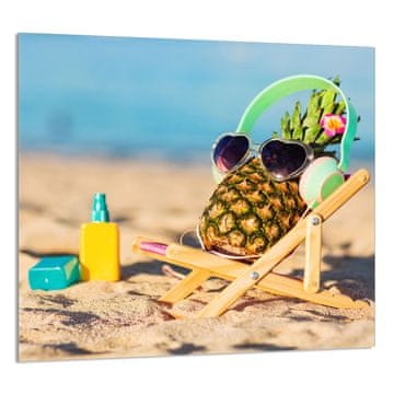 TMK STAKLENA PLOČA ZA KUHINJU 65x60 Ananas