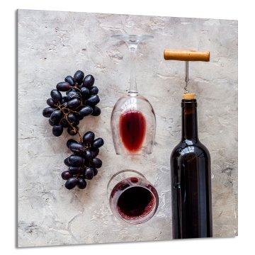 TMK STAKLENA PLOČA ZA KUHINJU 60x65 Vino