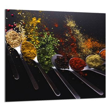 TMK STAKLENA PLOČA ZA KUHINJU 65x60 Začini