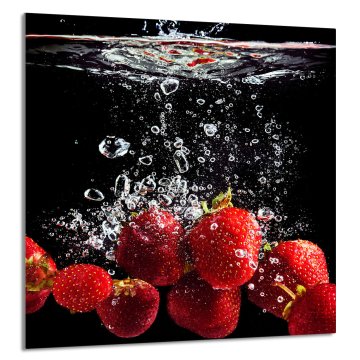 TMK STAKLENA PLOČA ZA KUHINJU 60x65 Jagode