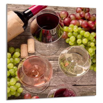 TMK STAKLENA PLOČA ZA KUHINJU 60x65 Vino