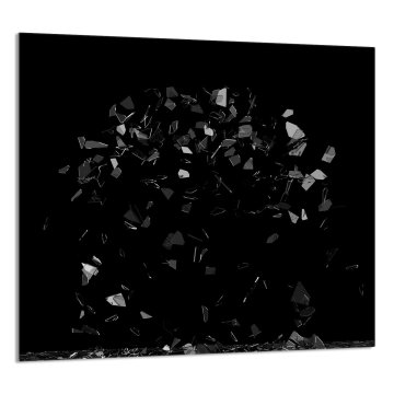 TMK STAKLENA PLOČA ZA KUHINJU 65x60 Crna