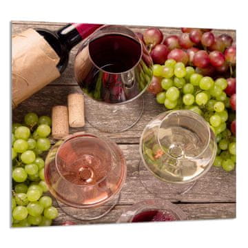 TMK STAKLENA PLOČA ZA KUHINJU 65x60 Vino