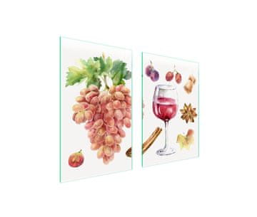 TMK ZAŠTITNI TANJUR OD STAKLENA ZA KUHINJU 65x52 ZA VINO