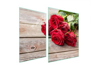 TMK ZAŠTITNA PLOČA OD STAKLA ZA ŠTEDNJAK 70x52 ROSES