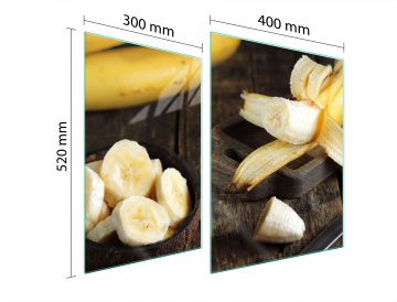 TMK ZAŠTITNA PLOČA OD STAKLENA ZA ŠTEDNJAK 70x52 BANANA