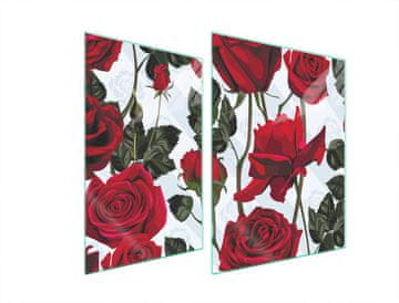 TMK ZAŠTITNA PLOČA OD STAKLA ZA ŠTEDNJAK 70x52 ROSES