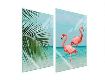TMK ZAŠTITNA PLOČA OD STAKLA ZA KUHINJU 2x35x52 FLAMINGO