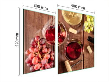 TMK ZAŠTITNA PLOČA OD STAKLENA ZA ŠTEDNJAK 70x52 ZA VINO