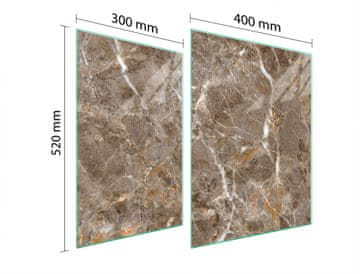 TMK ZAŠTITNA PLOČA OD STAKLA ZA ŠTEDNJAK 70x52 MRAMOR