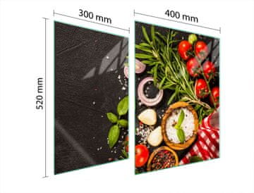 TMK ZAŠTITNA PLOČA OD STAKLENA ZA ŠTEDNJAK 70x52 ZA HRANU